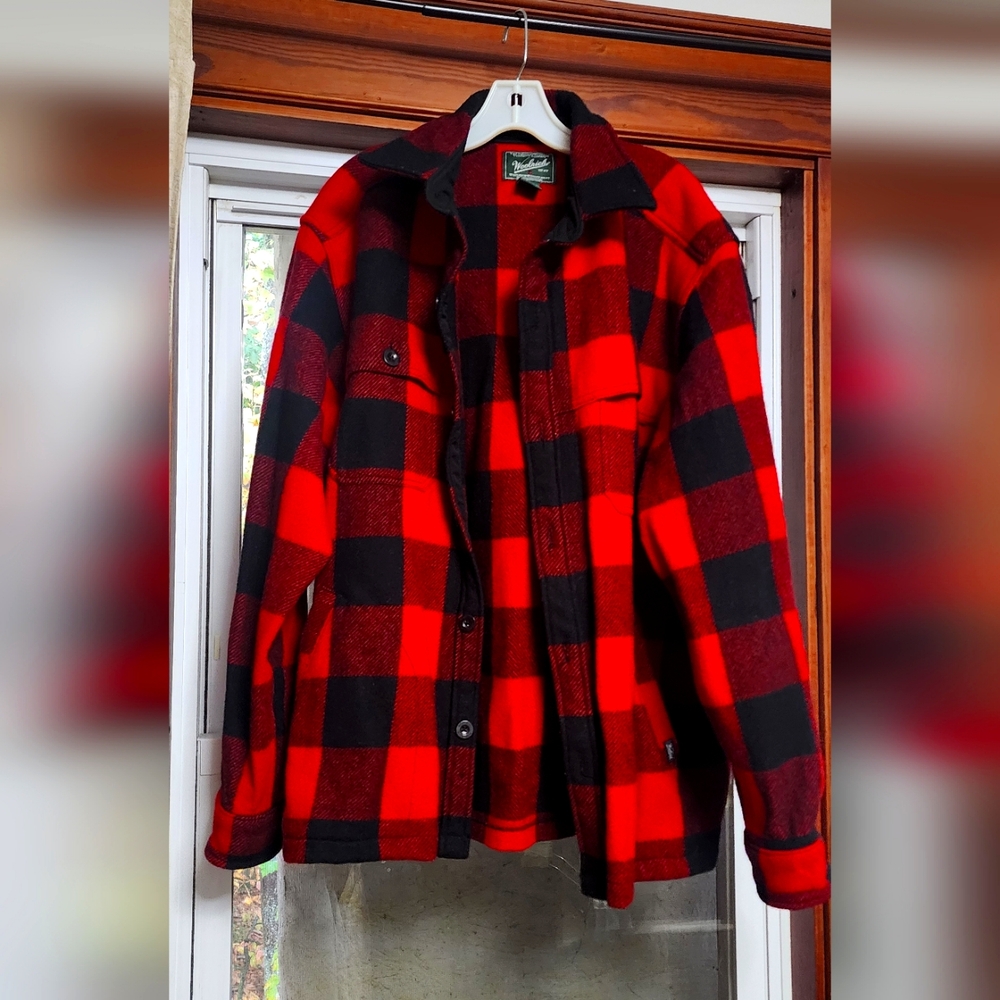 Vintage Buffalo Red Woolrich Wool Jacket